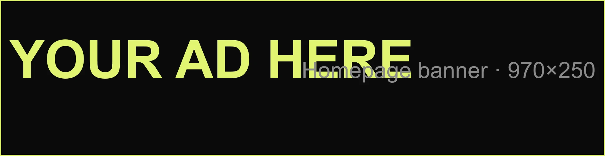 Sample ad: Homepage banner
